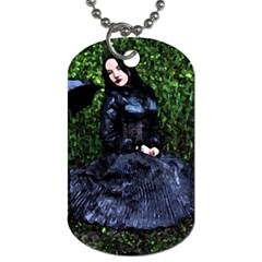 Gotthic Girl With Umbrella Dog Tag (one Side) by snowwhitegirl