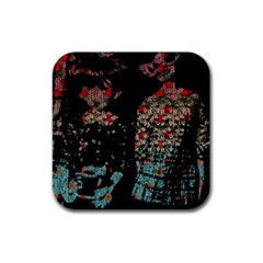 Coffee Anyone Rubber Square Coaster (4 Pack)  by snowwhitegirl