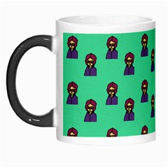 Nerdy 60s  Girl Pattern Seafoam Green Morph Mugs by snowwhitegirl