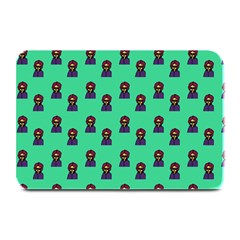 Nerdy 60s  Girl Pattern Seafoam Green Plate Mats by snowwhitegirl