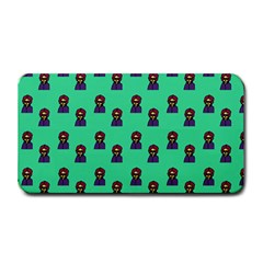 Nerdy 60s  Girl Pattern Seafoam Green Medium Bar Mats by snowwhitegirl