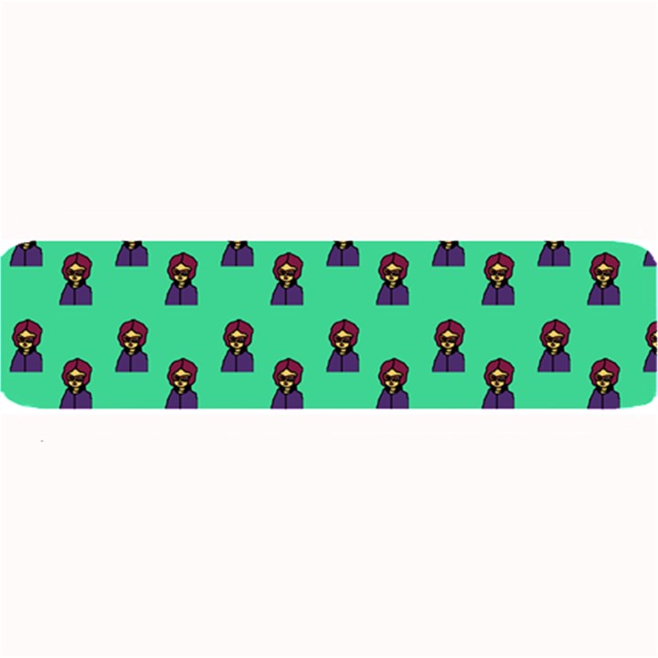 Nerdy 60s  Girl Pattern Seafoam Green Large Bar Mats