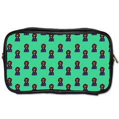 Nerdy 60s  Girl Pattern Seafoam Green Toiletries Bag (one Side) by snowwhitegirl