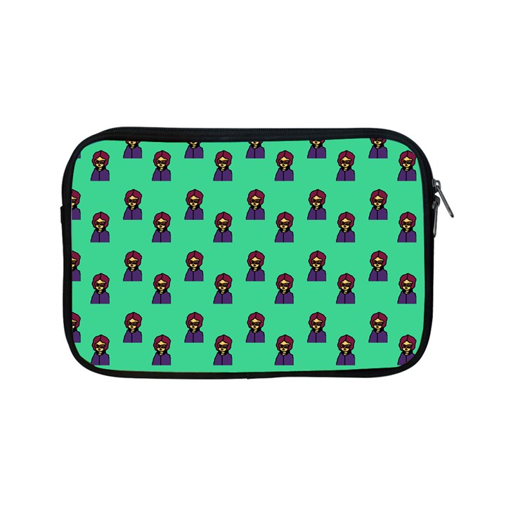 Nerdy 60s  Girl Pattern Seafoam Green Apple iPad Mini Zipper Cases