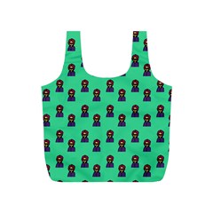 Nerdy 60s  Girl Pattern Seafoam Green Full Print Recycle Bag (s) by snowwhitegirl