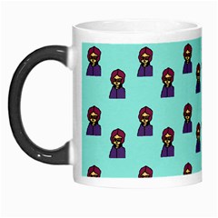 Nerdy 60s  Girl Pattern Aqua Morph Mugs by snowwhitegirl