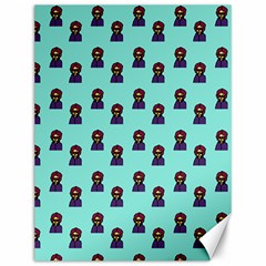 Nerdy 60s  Girl Pattern Aqua Canvas 12  X 16  by snowwhitegirl