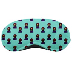 Nerdy 60s  Girl Pattern Aqua Sleeping Mask by snowwhitegirl