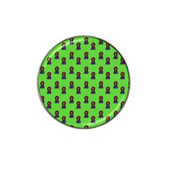 Nerdy 60s  Girl Pattern Green Hat Clip Ball Marker (4 Pack) by snowwhitegirl