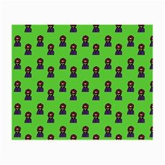 Nerdy 60s  Girl Pattern Green Small Glasses Cloth (2 Sides) by snowwhitegirl