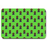 Nerdy 60s  Girl Pattern Green Large Doormat  30 x20  Door Mat