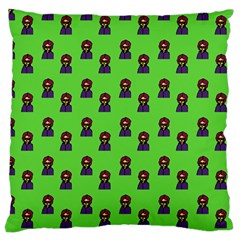 Nerdy 60s  Girl Pattern Green Large Cushion Case (one Side) by snowwhitegirl