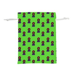 Nerdy 60s  Girl Pattern Green Lightweight Drawstring Pouch (s) by snowwhitegirl