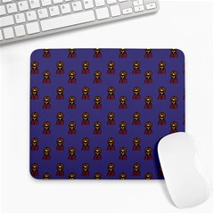 Nerdy 60s  Girl Pattern Dark Purple Large Mousepads by snowwhitegirl