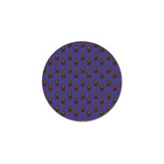 Nerdy 60s  Girl Pattern Dark Purple Golf Ball Marker (4 Pack) by snowwhitegirl