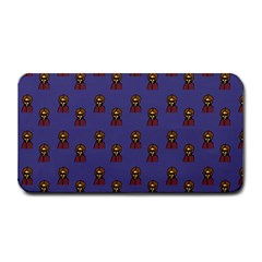 Nerdy 60s  Girl Pattern Dark Purple Medium Bar Mats by snowwhitegirl