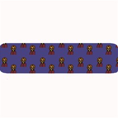 Nerdy 60s  Girl Pattern Dark Purple Large Bar Mats by snowwhitegirl