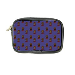 Nerdy 60s  Girl Pattern Dark Purple Coin Purse by snowwhitegirl