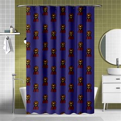 Nerdy 60s  Girl Pattern Dark Purple Shower Curtain 48  X 72  (small)  by snowwhitegirl