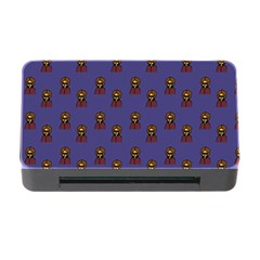 Nerdy 60s  Girl Pattern Dark Purple Memory Card Reader With Cf by snowwhitegirl