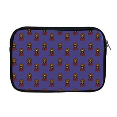 Nerdy 60s  Girl Pattern Dark Purple Apple Macbook Pro 17  Zipper Case by snowwhitegirl