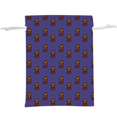 Nerdy 60s  Girl Pattern Dark Purple  Lightweight Drawstring Pouch (xl)