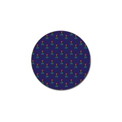 Nerdy 60s  Girl Pattern Blue Golf Ball Marker by snowwhitegirl