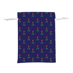 Nerdy 60s  Girl Pattern Blue Lightweight Drawstring Pouch (l)