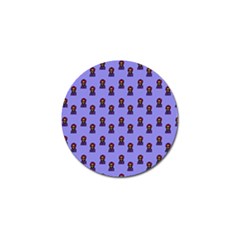 Nerdy 60s  Girl Pattern Purple Golf Ball Marker (10 Pack) by snowwhitegirl