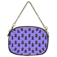 Nerdy 60s  Girl Pattern Purple Chain Purse (two Sides) by snowwhitegirl