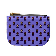 Nerdy 60s  Girl Pattern Purple Mini Coin Purse by snowwhitegirl