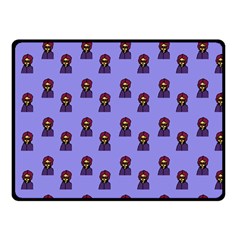 Nerdy 60s  Girl Pattern Purple Fleece Blanket (small) by snowwhitegirl