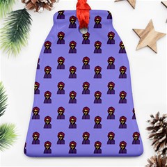 Nerdy 60s  Girl Pattern Purple Bell Ornament (two Sides) by snowwhitegirl