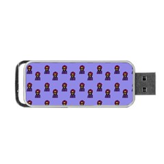 Nerdy 60s  Girl Pattern Purple Portable Usb Flash (two Sides) by snowwhitegirl