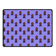 Nerdy 60s  Girl Pattern Purple Double Sided Fleece Blanket (small)  by snowwhitegirl