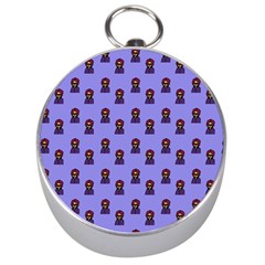 Nerdy 60s  Girl Pattern Purple Silver Compasses by snowwhitegirl