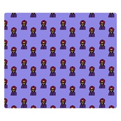 Nerdy 60s  Girl Pattern Purple Double Sided Flano Blanket (small)  by snowwhitegirl