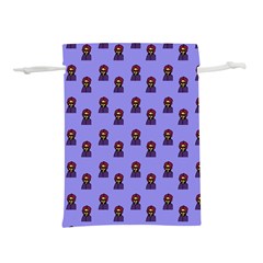 Nerdy 60s  Girl Pattern Purple Lightweight Drawstring Pouch (l)