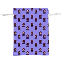 Nerdy 60s  Girl Pattern Purple  Lightweight Drawstring Pouch (xl)