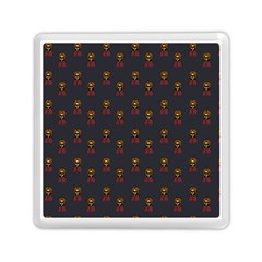 Nerdy 60s  Girl Pattern Grey Memory Card Reader (square) by snowwhitegirl