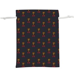 Nerdy 60s  Girl Pattern Grey  Lightweight Drawstring Pouch (xl)