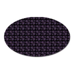 Lilac Firecracker Heart Pattern Oval Magnet by snowwhitegirl