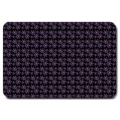 Lilac Firecracker Heart Pattern Large Doormat  by snowwhitegirl