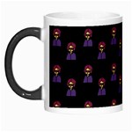 Nerdy 60s  Girl Pattern Black Morph Mugs Left