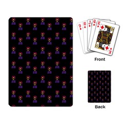 Nerdy 60s  Girl Pattern Black Playing Cards Single Design (rectangle) by snowwhitegirl