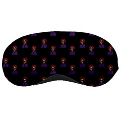 Nerdy 60s  Girl Pattern Black Sleeping Mask by snowwhitegirl