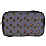 Nerdy 60s  Girl Pattern Light Grey Toiletries Bag (Two Sides) Back