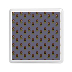 Nerdy 60s  Girl Pattern Light Grey Memory Card Reader (square) by snowwhitegirl