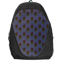 Nerdy 60s  Girl Pattern Light Grey Backpack Bag by snowwhitegirl