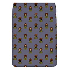 Nerdy 60s  Girl Pattern Light Grey Removable Flap Cover (l) by snowwhitegirl